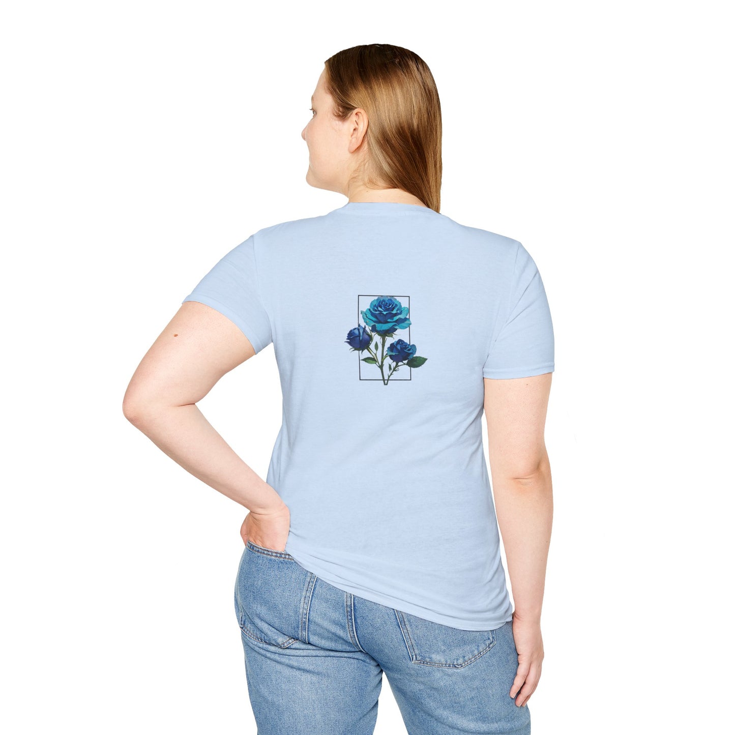 Japanese Blue Rose Landscape Unisex Softstyle T-Shirt