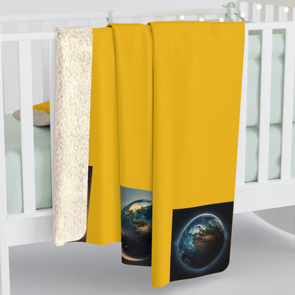 Matiby MEK Yellow Sherpa Fleece Blanket