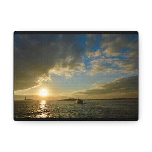 Sunset Black Canvas Gallery Wraps