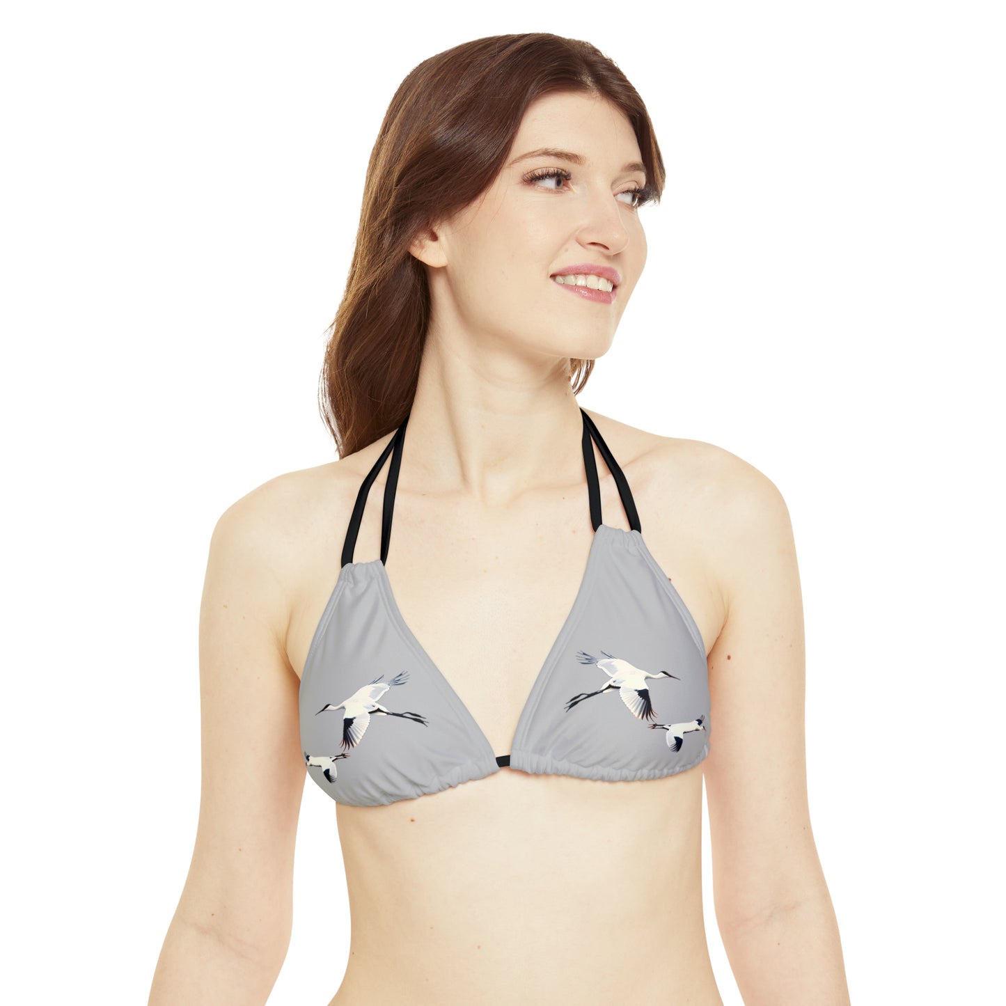 Light Grey Strappy Bikini Set (AOP)