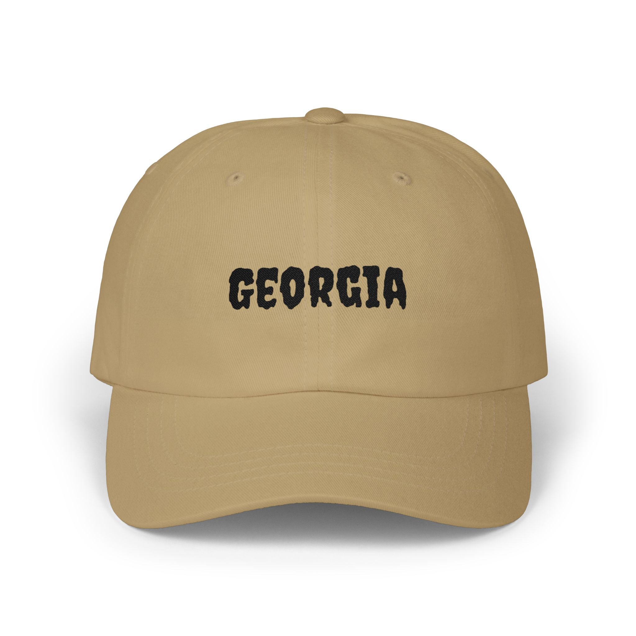 Georgia United States of America Black Embroidered Classic Dad Cap | GA 4th USA Baseball Hat
