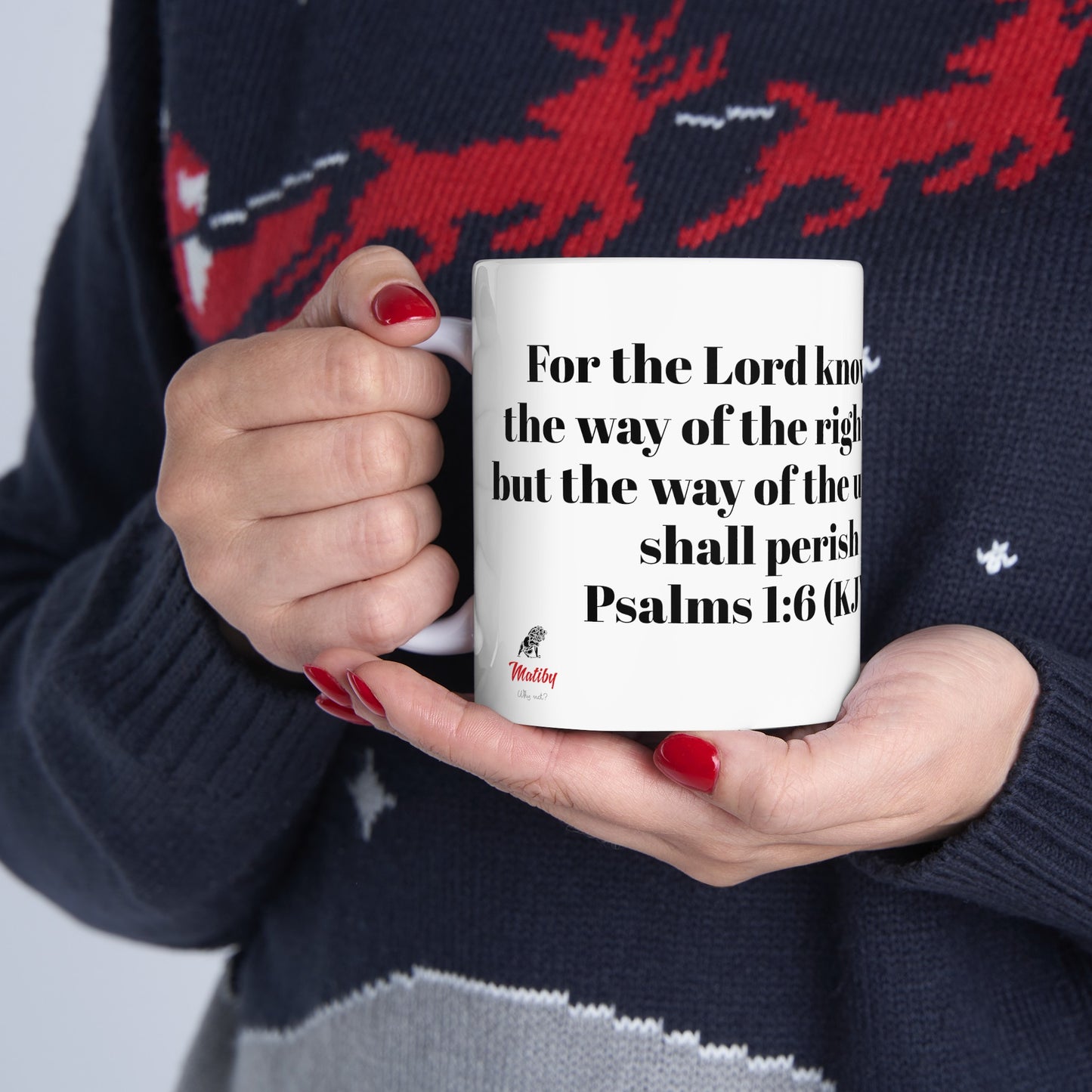 Bible Speaks Psalms 1:6 Ceramic Mug, 11oz