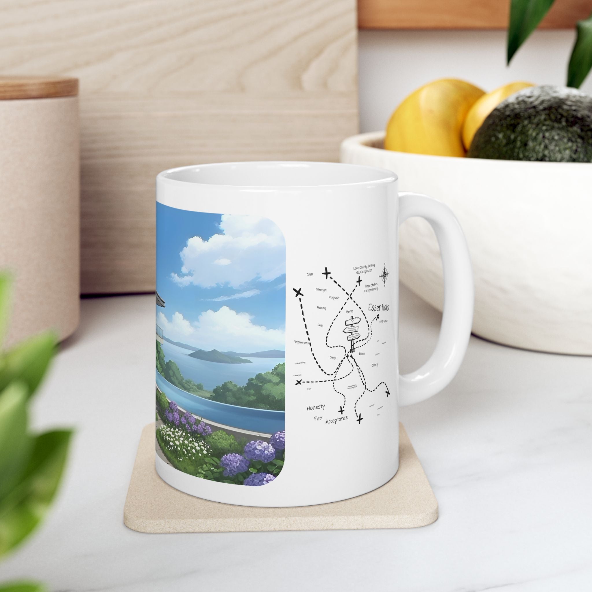 Cozy Architecture & Dreamy Landscapes #36 White Ceramic Mug – Homes Home Sweet Home Cup (11oz/15oz)
