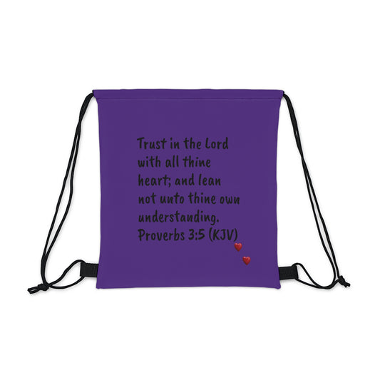 Bible Speaks Outdoor Drawstring Purple