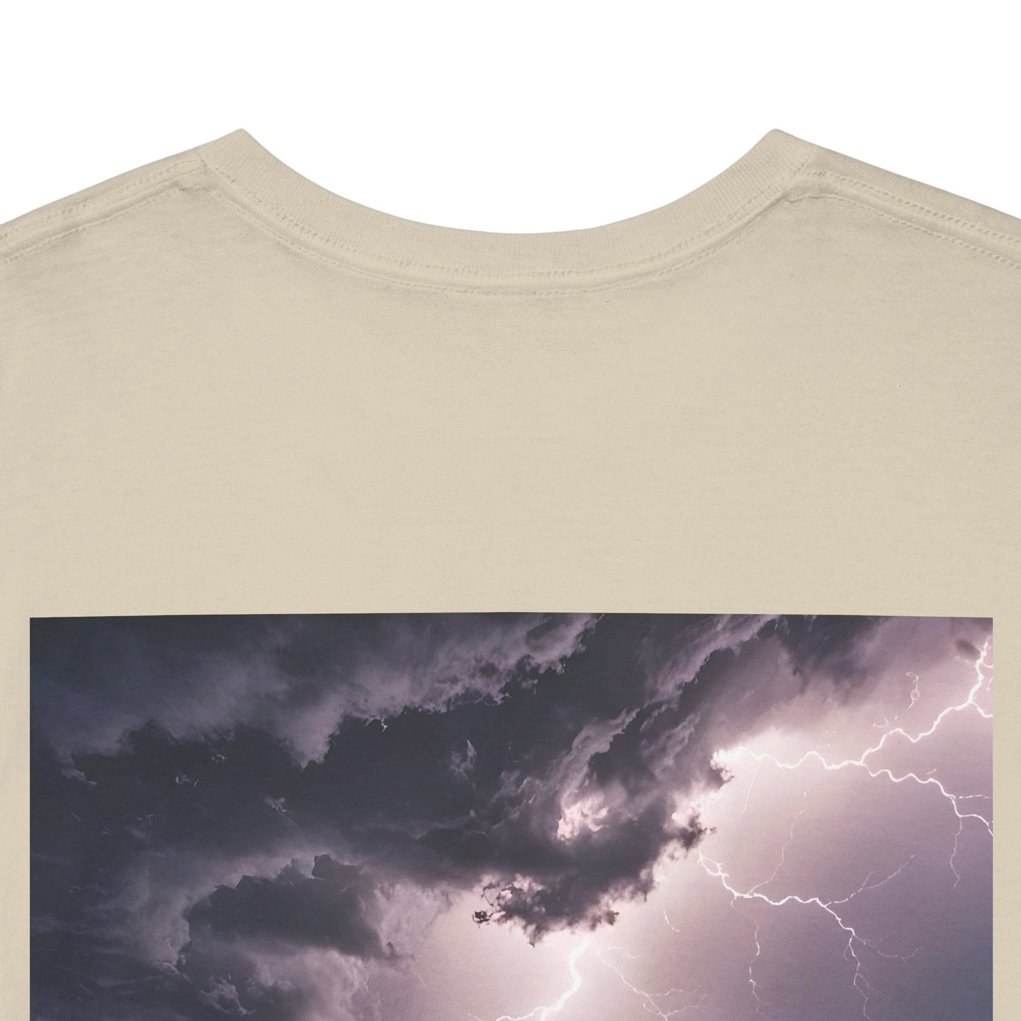 Lightning Style People Tremble Unisex Heavy Cotton Tee, Dual Side, W Font