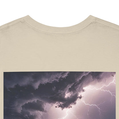 Lightning Style People Tremble Unisex Heavy Cotton Tee, Dual Side, W Font