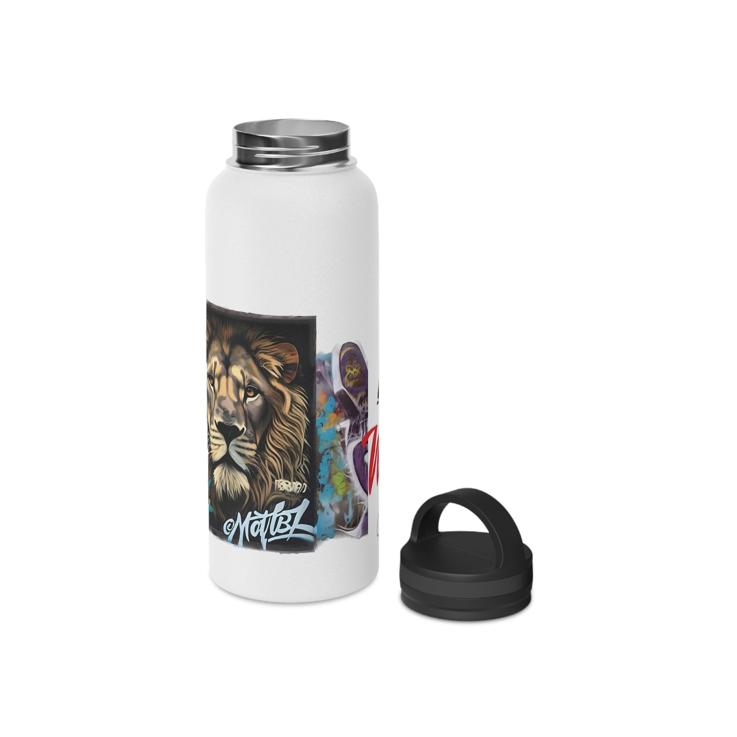 Matiby Matiffi Stainless Steel Water Bottle, Handle Lid