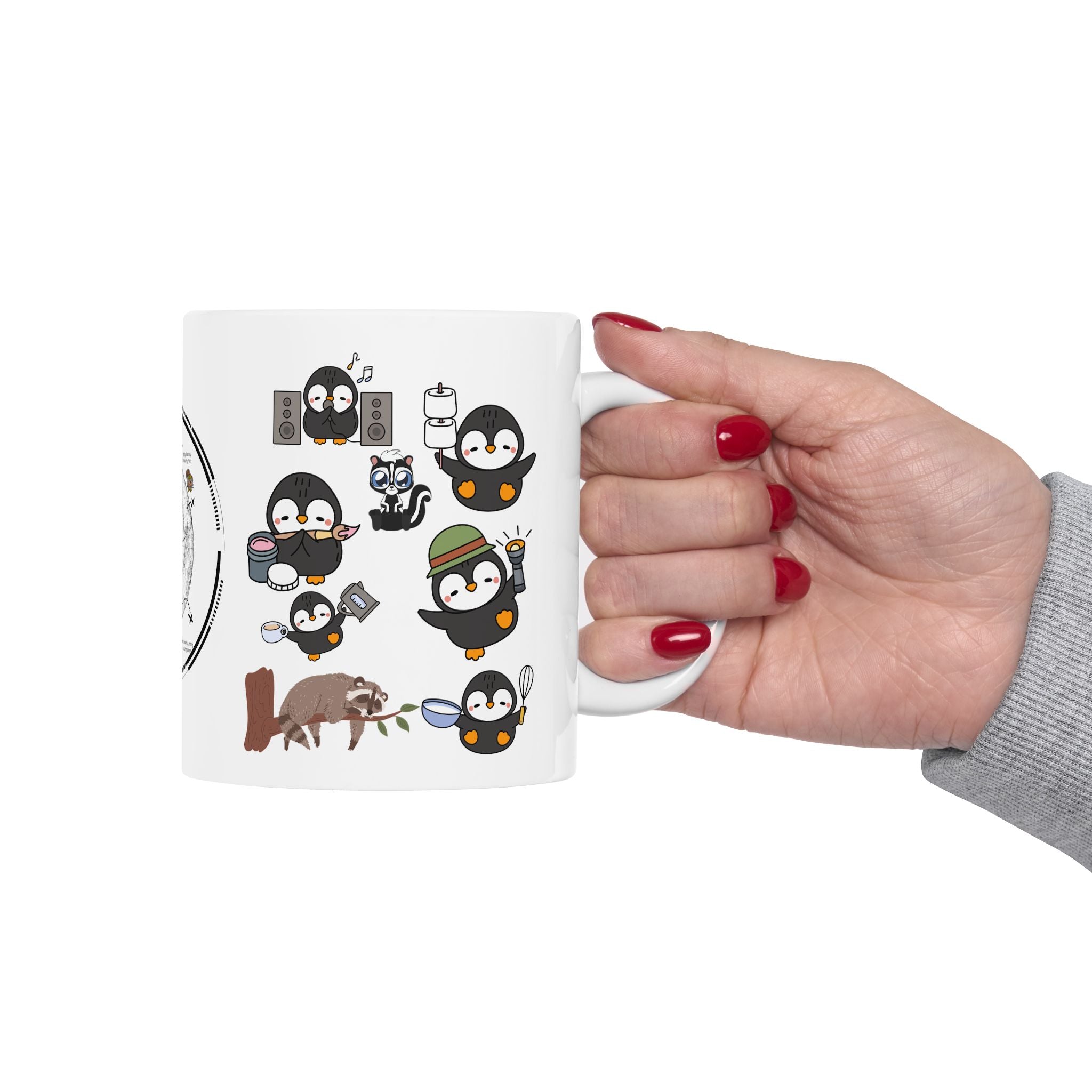 Playful & Cute Pets Decor #4 White Ceramic Mug — Adorable Animals To Brighten Your Day Cup (11oz & 15oz)