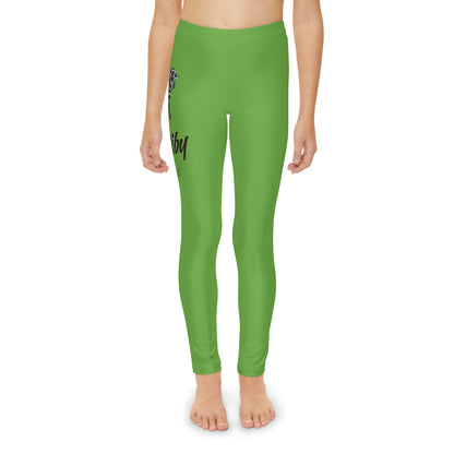 Youth Green Full-Length Leggings (AOP)