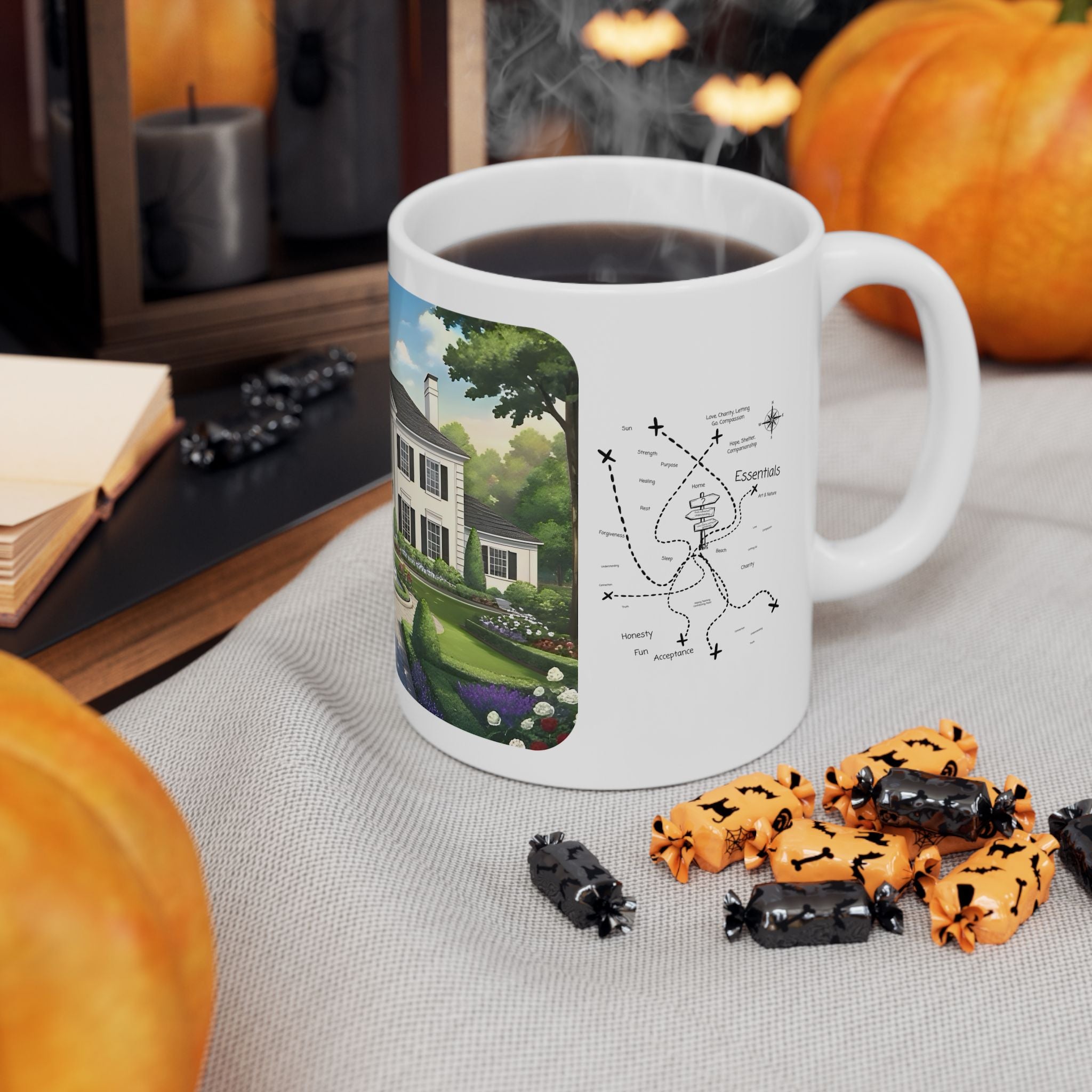Cozy Architecture & Dreamy Landscapes #48 White Ceramic Mug – Homes Home Sweet Home Cup (11oz/15oz)