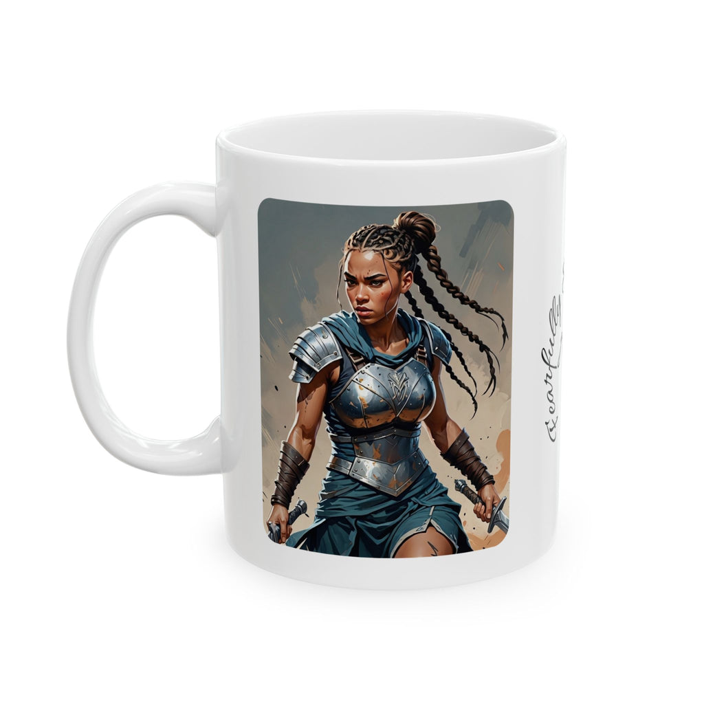 Gentle Woman of Valor #25 White Ceramic Mug - Fearfully & Wonderfully Made Tribute Cup (11oz/15oz)