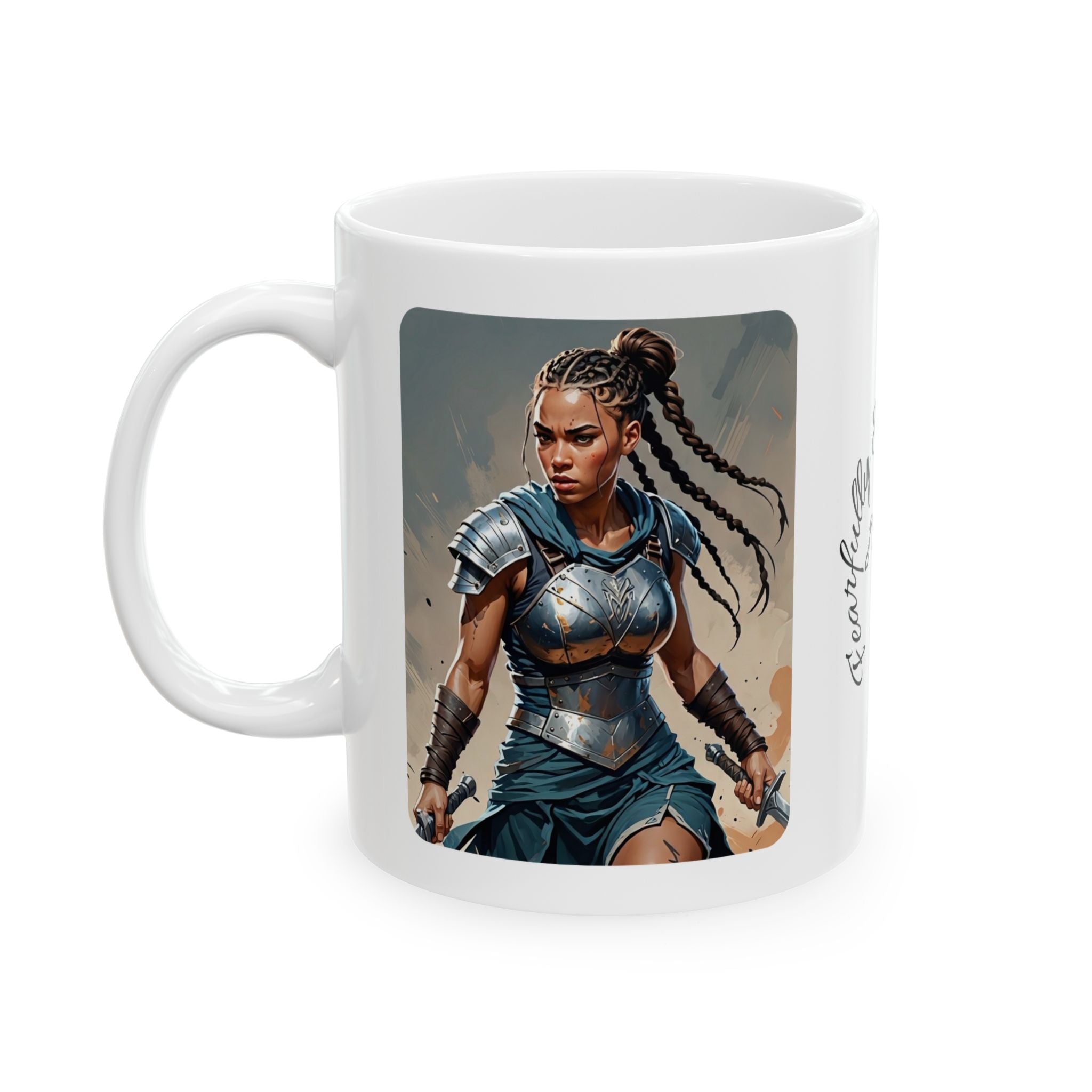 Gentle Woman of Valor #25 White Ceramic Mug - Fearfully & Wonderfully Made Tribute Cup (11oz/15oz)