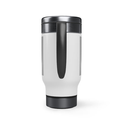 Grey Stainless Steel Travel Mug with Handle, 14oz