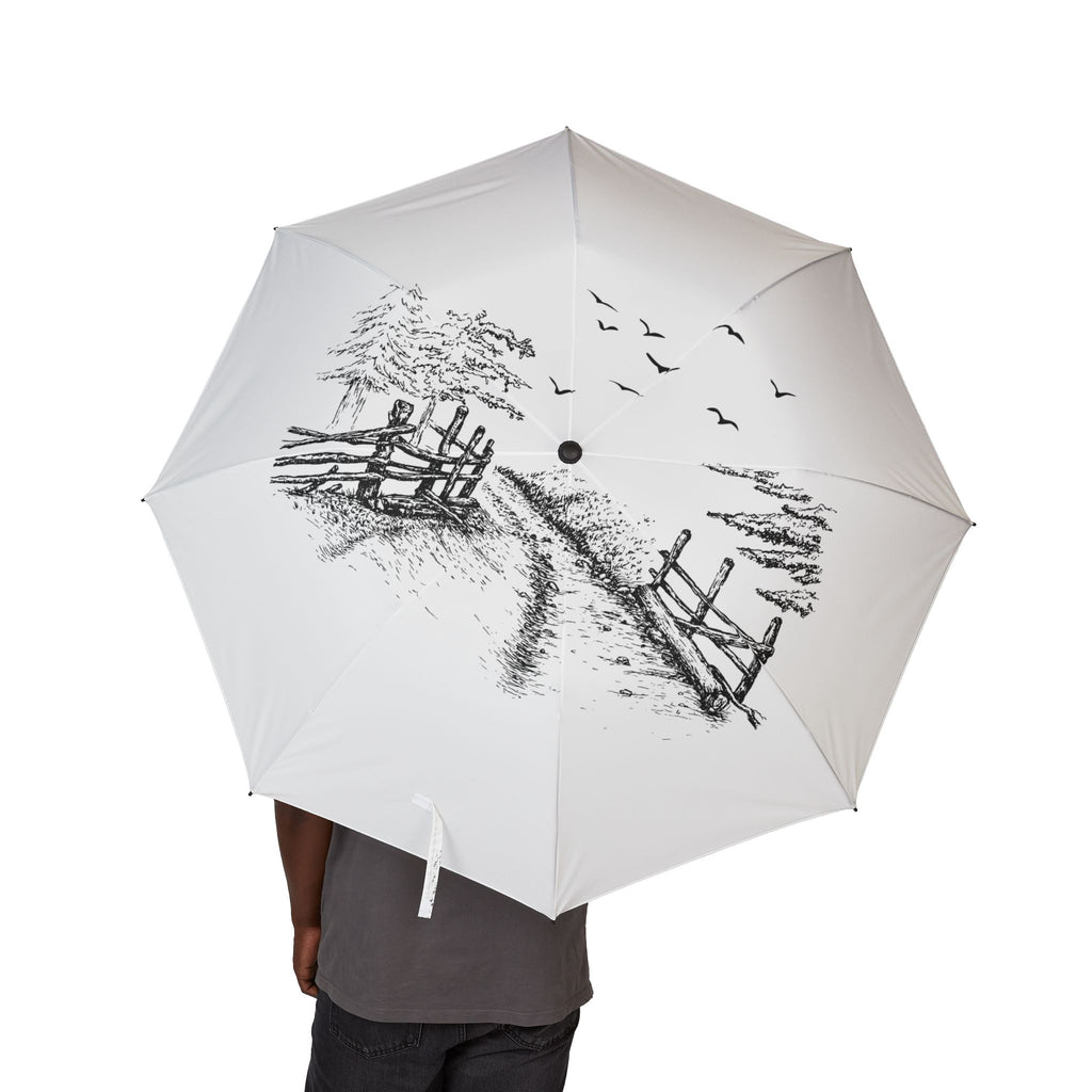 Tranquil Nature #3 Scenery Semi-Automatic Foldable Umbrella | Scenic Retreats, Landscape Art