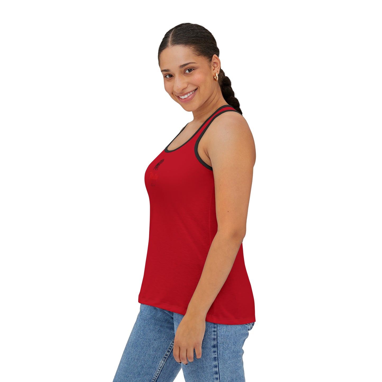 Women's Dark Red Tank Top (AOP)