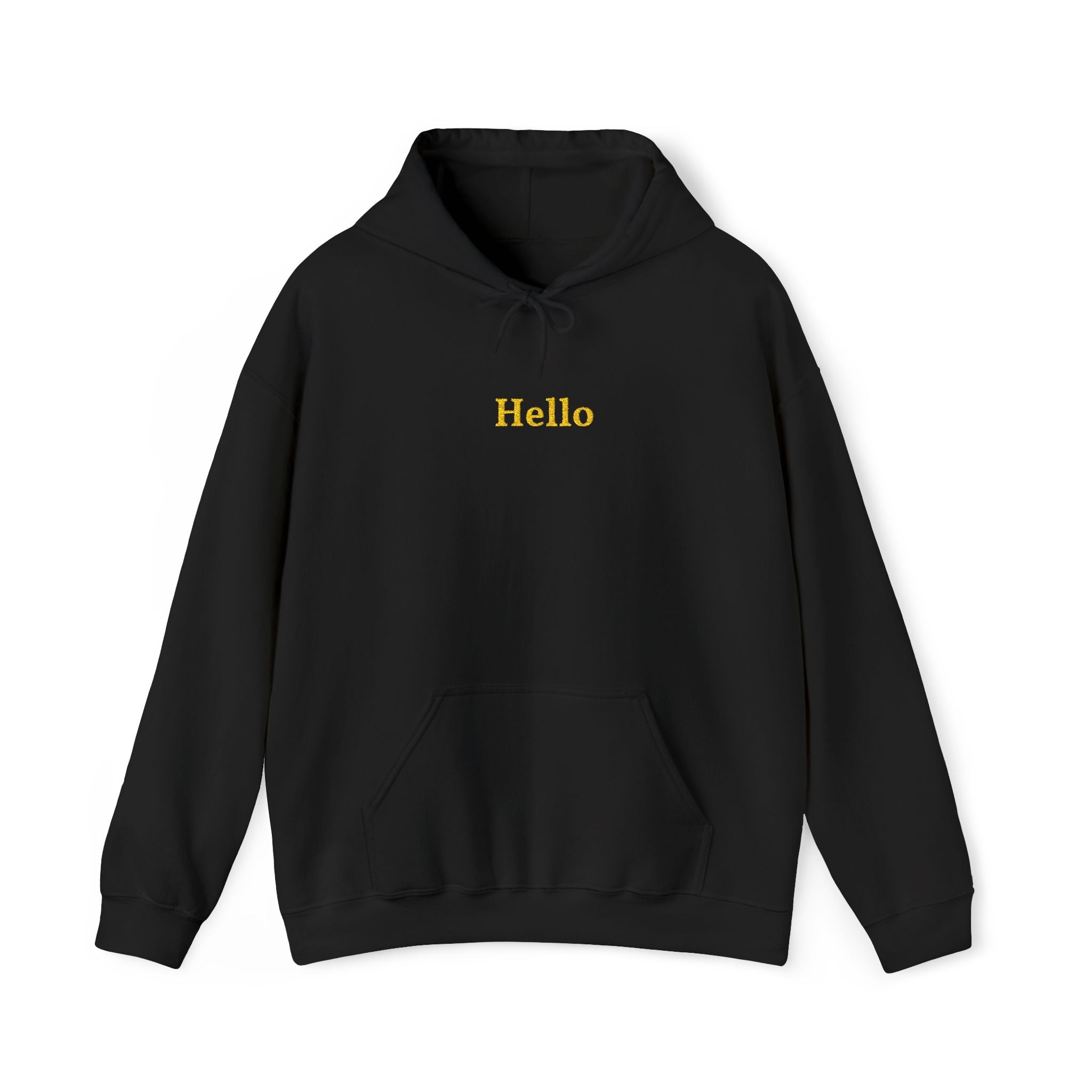 Hello Gold Embroidered Unisex Heavy Blend Hooded Sweatshirt, Strength And Hope Hoodie