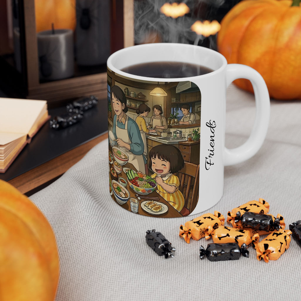 Family & Friends #6 Forever White Ceramic Mug — Cozy Feast Cup (11oz/15oz)