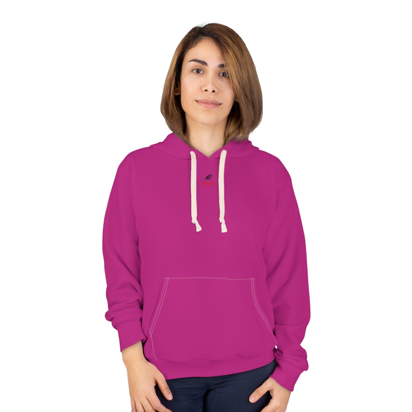 Matiby Pink Unisex Pullover Hoodie (AOP)