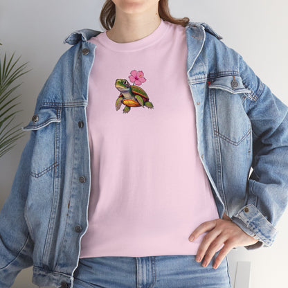 Turtle Flower Unisex Heavy Cotton Tee