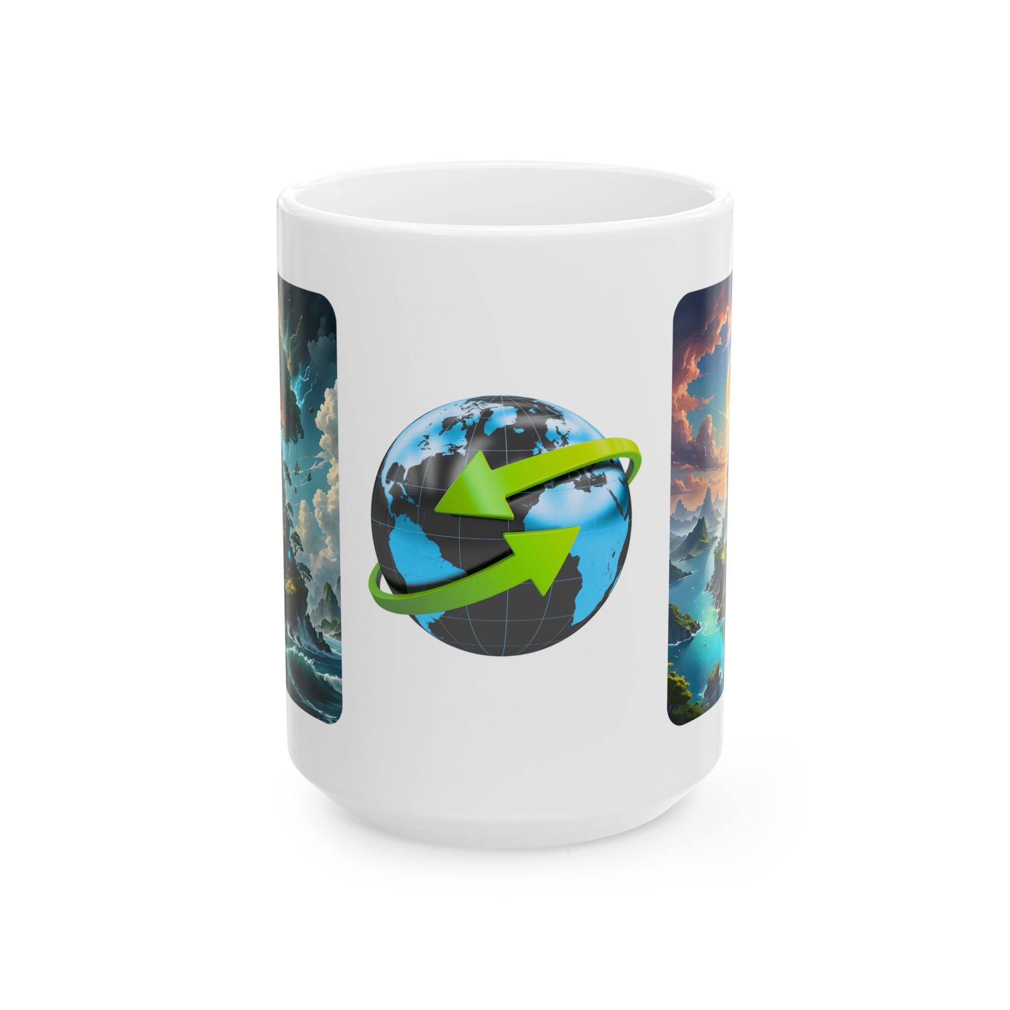 Contrast & Perspective #6 White Ceramic Mug — Time & Chance Daily Cup (11oz, 15oz)