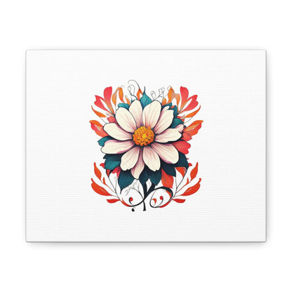 Floral White Canvas Gallery Wraps