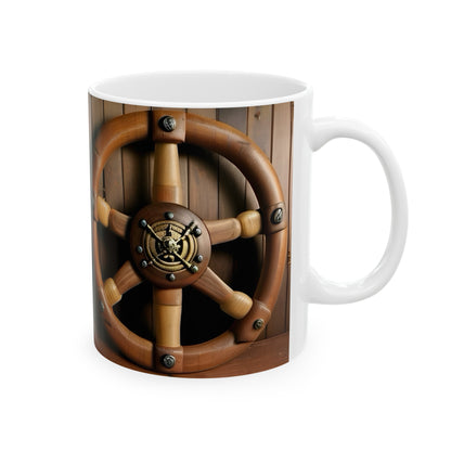 Nautical Helm Ceramic Mug, 11oz