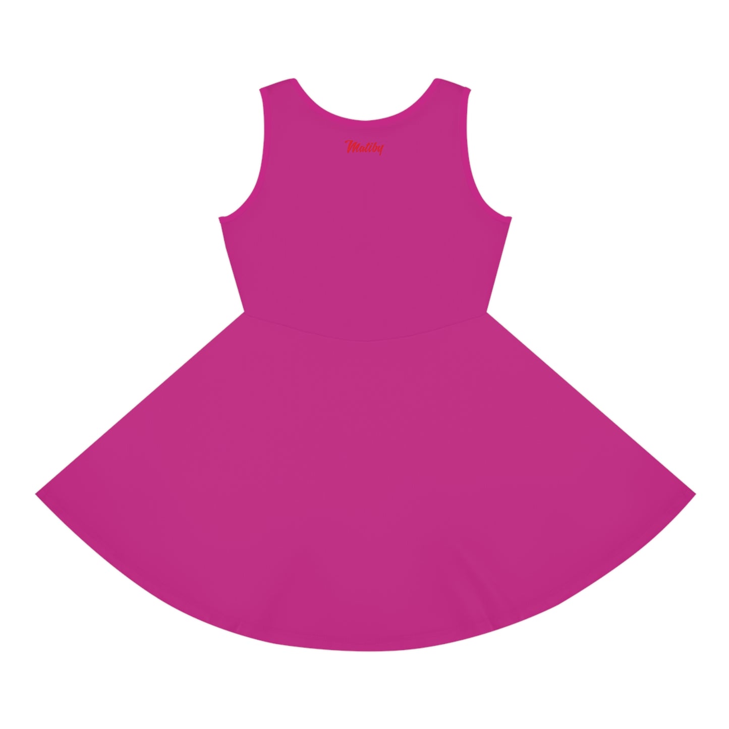 Girls' Pink Sleeveless Sundress (AOP)