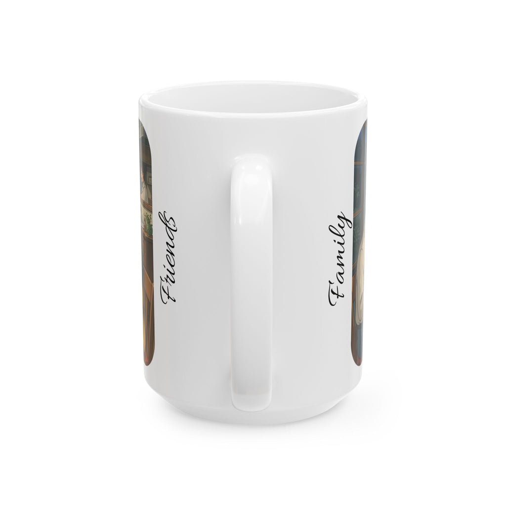 Family & Friends #9 Forever White Ceramic Mug — Cozy Feast Cup (11oz/15oz)