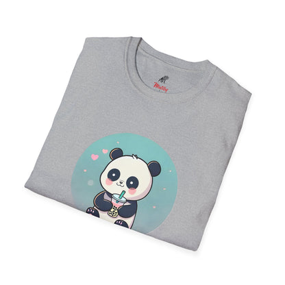 Panda With Boba Unisex Softstyle T-Shirt