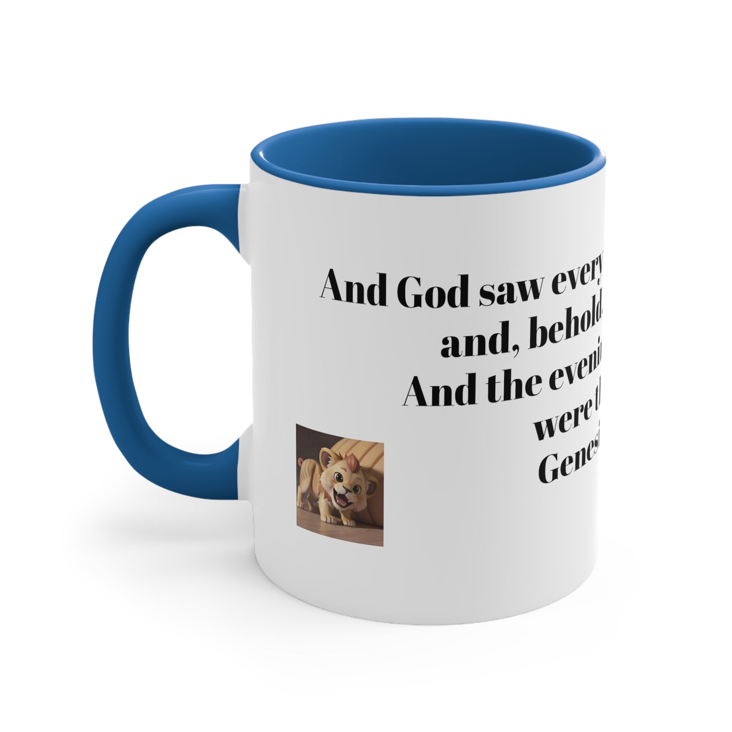 Bible Speaks Gen 1:31 Accent Mug, 11oz