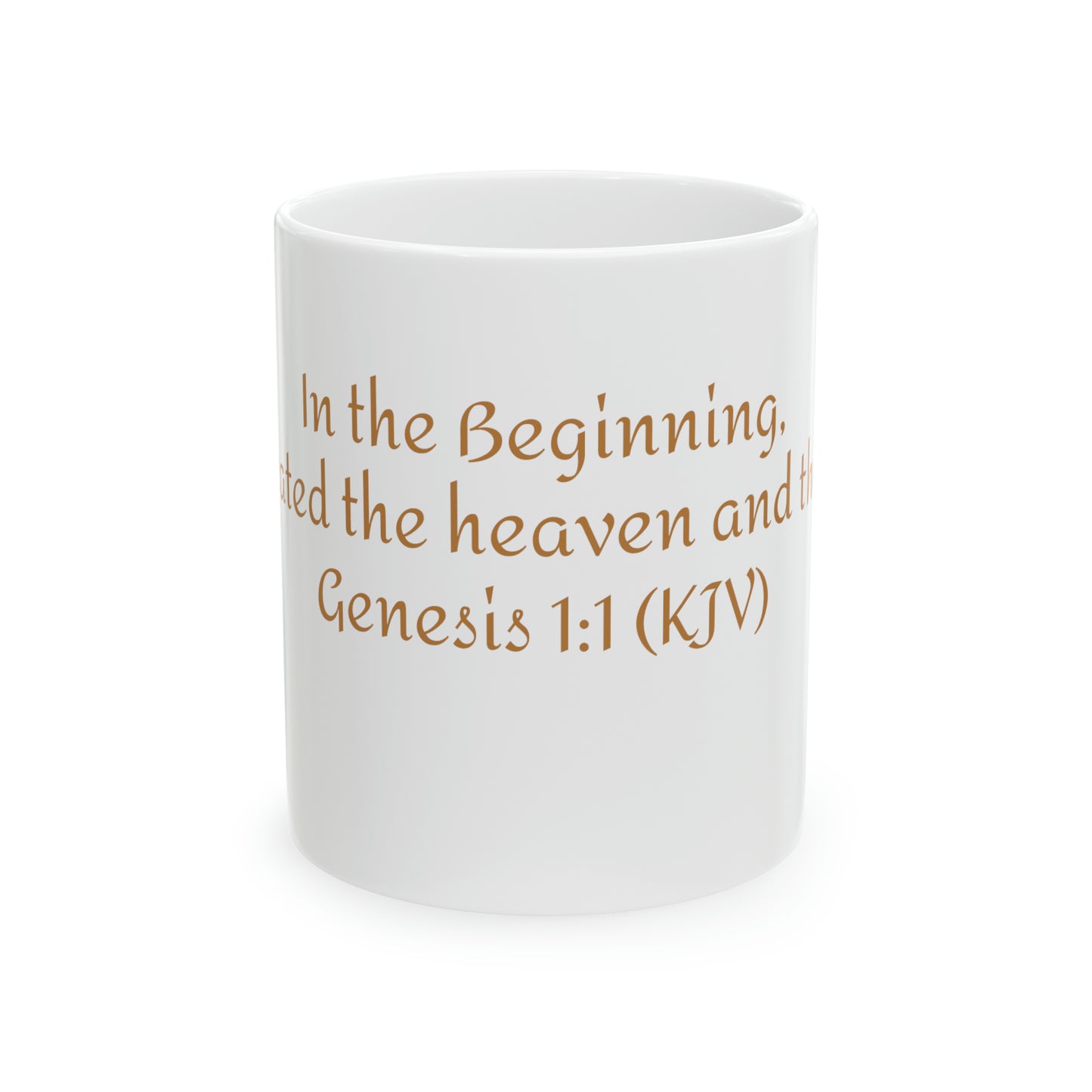 Bible Speaks Gen 1:1 Ceramic Mug, 11oz