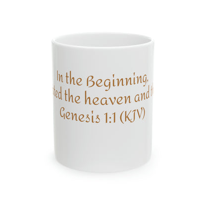 Bible Speaks Gen 1:1 Ceramic Mug, 11oz