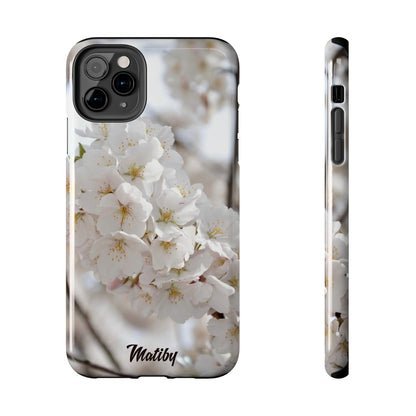 White Flower Tough Phone Cases