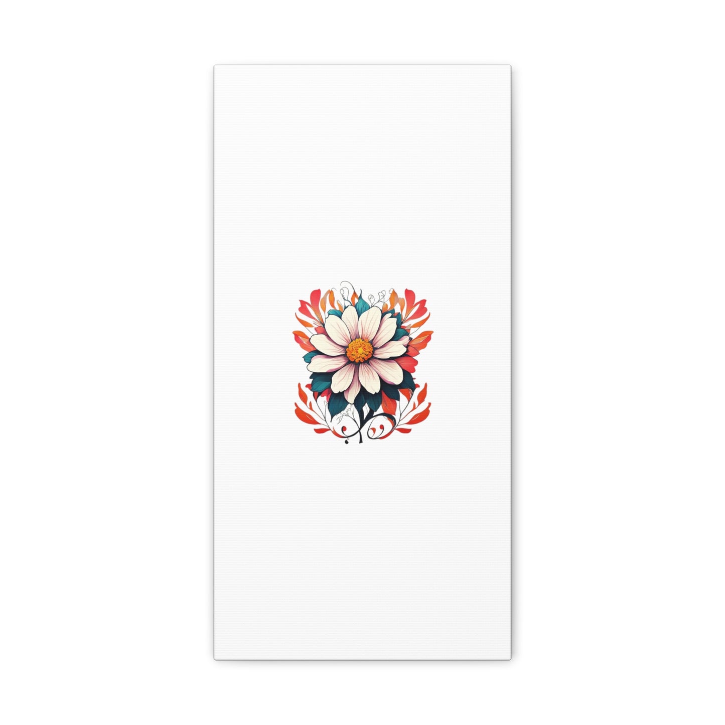 Floral White Canvas Gallery Wraps