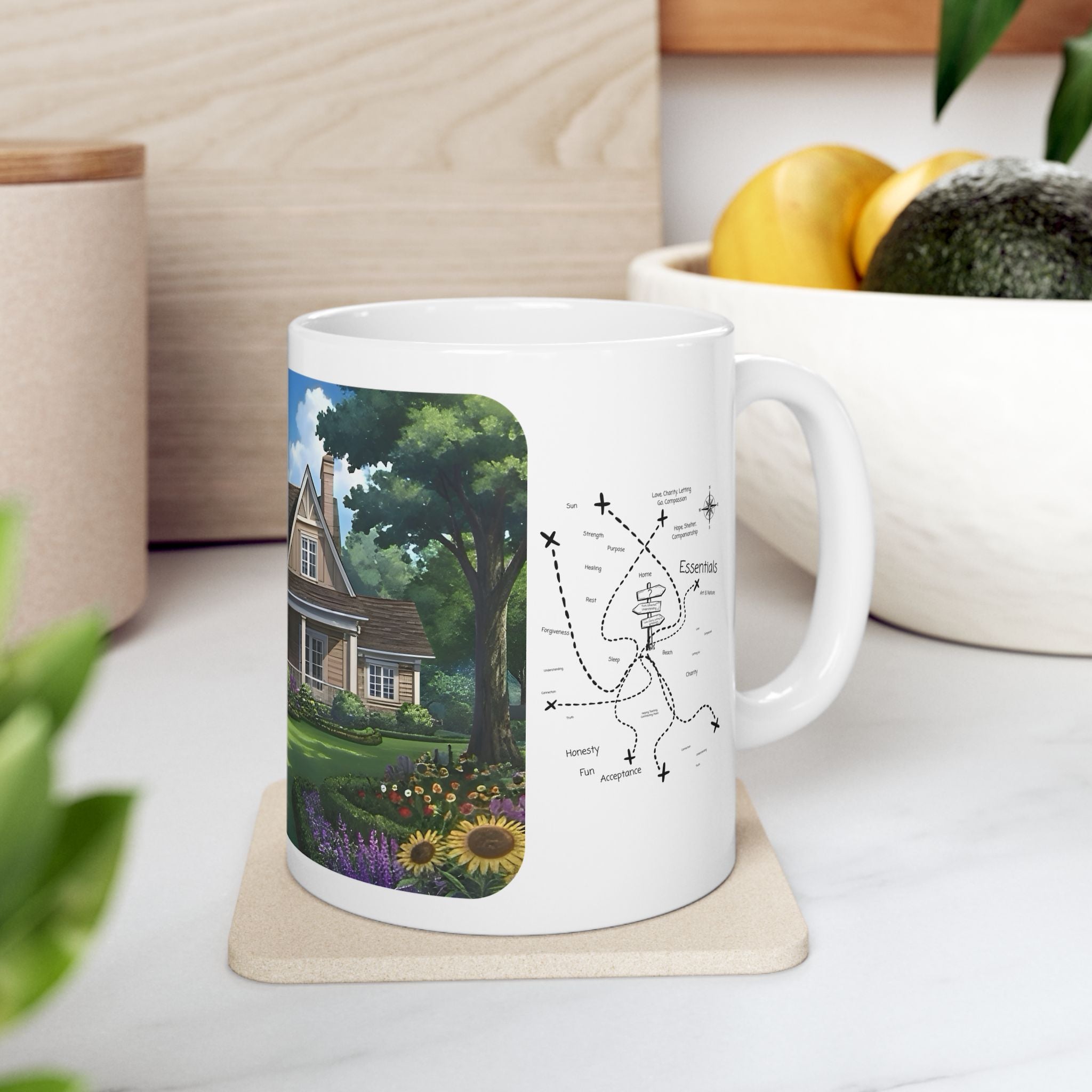 Cozy Architecture & Dreamy Landscapes #49 White Ceramic Mug – Homes Home Sweet Home Cup (11oz/15oz)