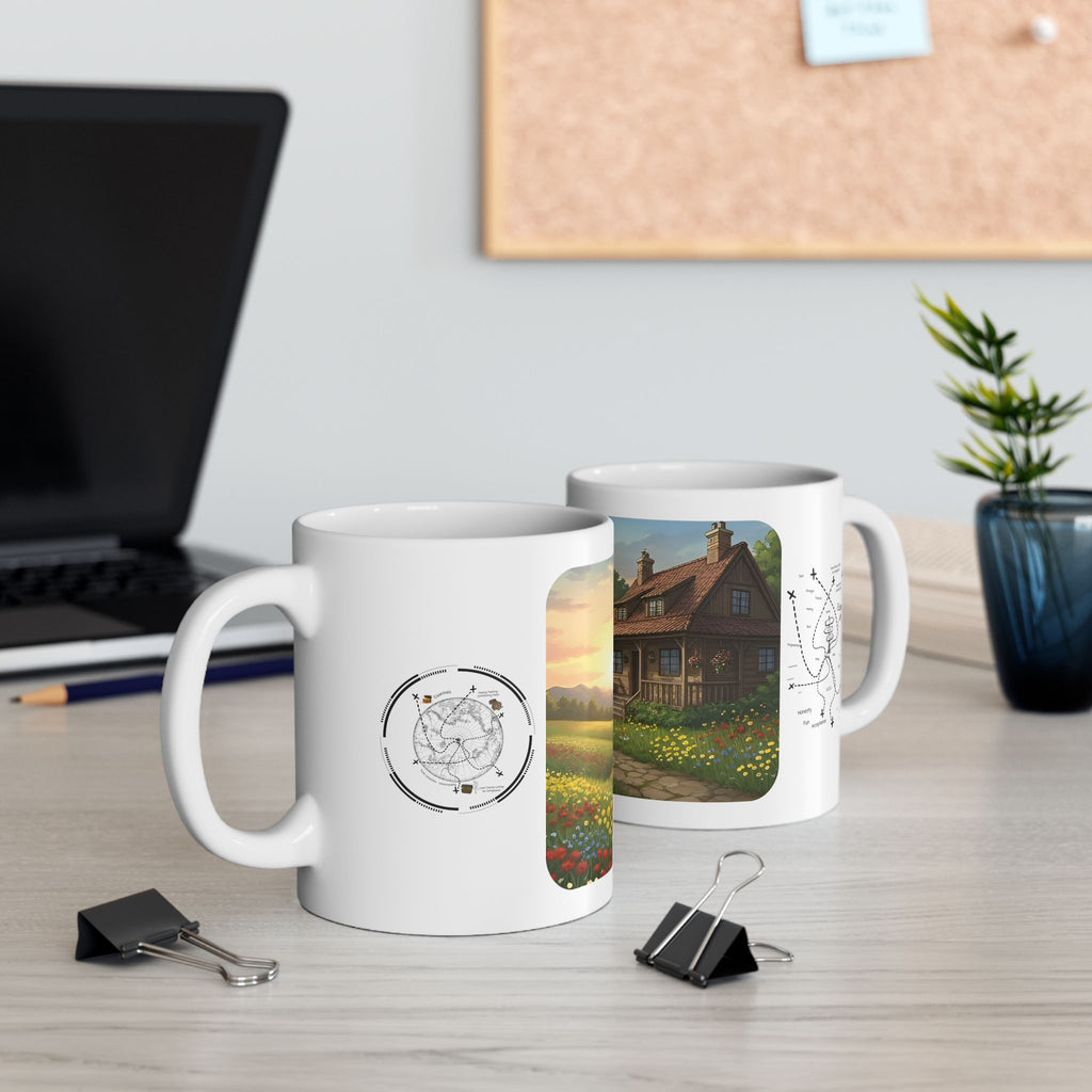 Cozy Architecture & Dreamy Landscapes #37 White Ceramic Mug – Homes Home Sweet Home Cup (11oz/15oz)