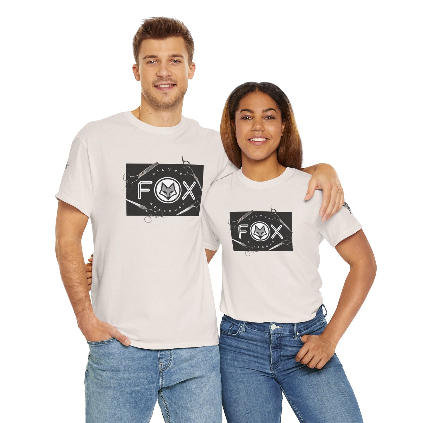 Silver Fox Scissors Unisex Heavy Cotton Tee