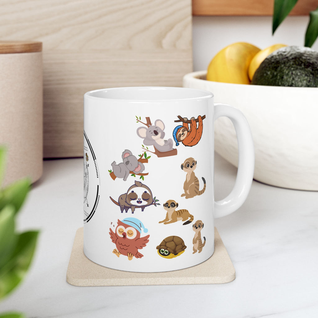 Playful & Cute Pets Decor #6 White Ceramic Mug — Adorable Animals To Brighten Your Day Cup (11oz & 15oz)