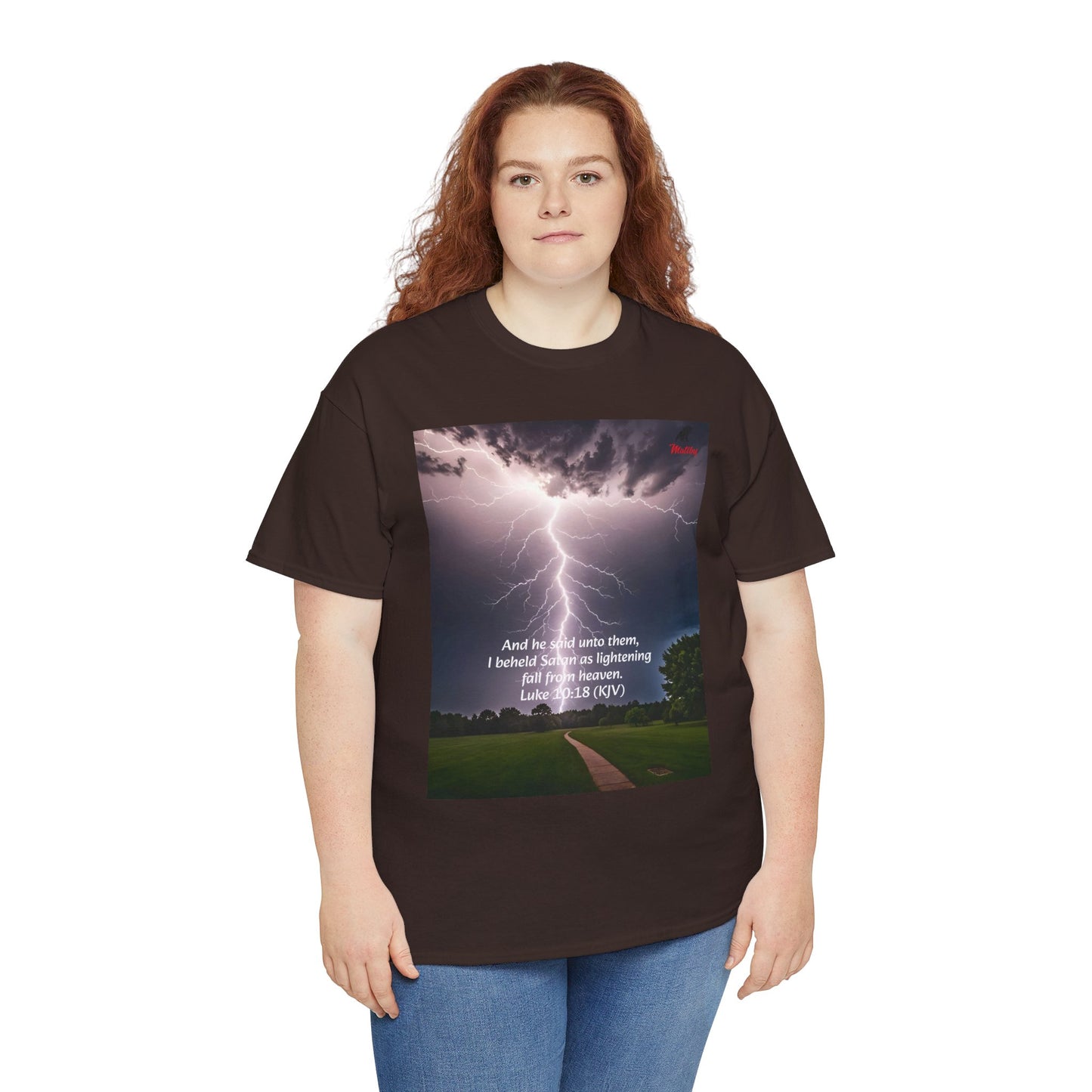 Lightning Style Satan's Fall Unisex Heavy Cotton Tee