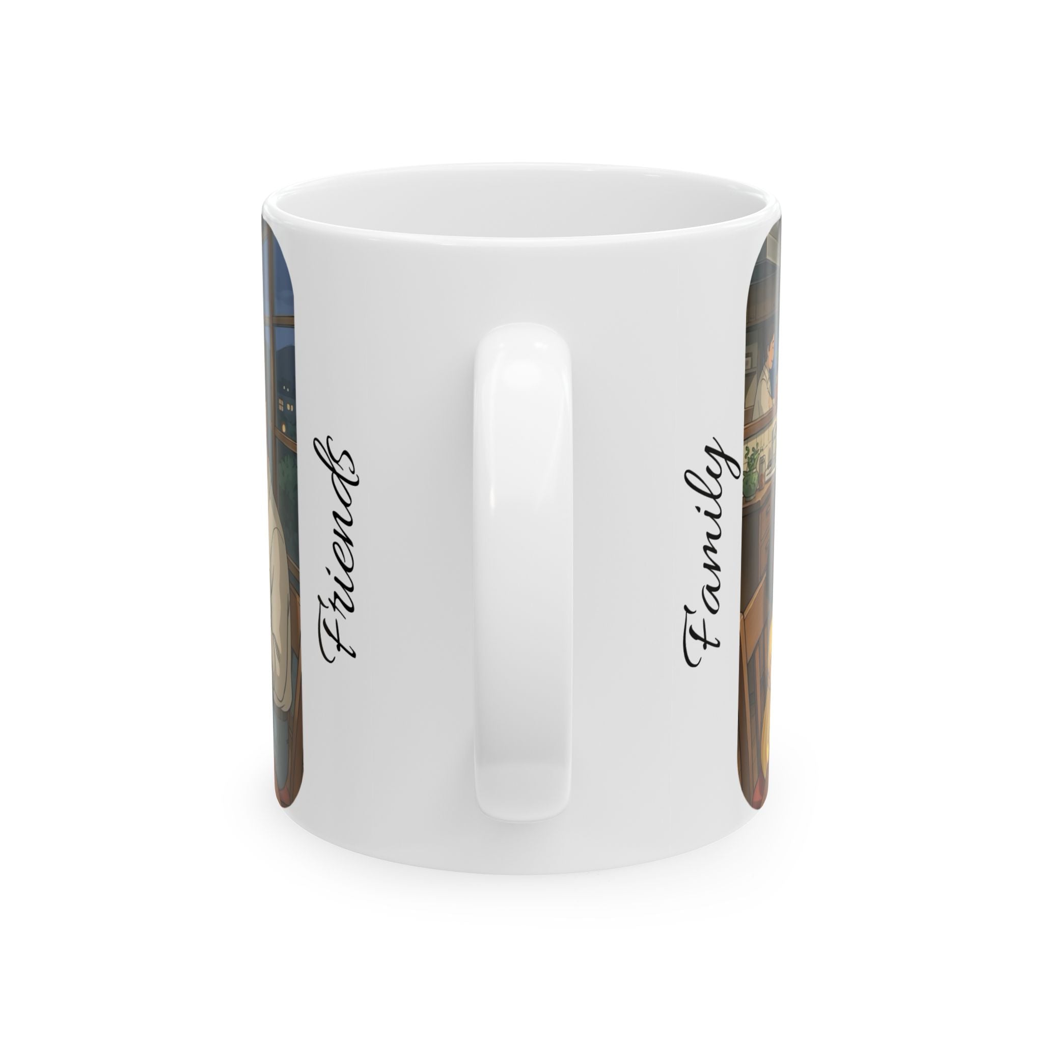 Family & Friends #8 Forever White Ceramic Mug — Cozy Feast Cup (11oz/15oz)