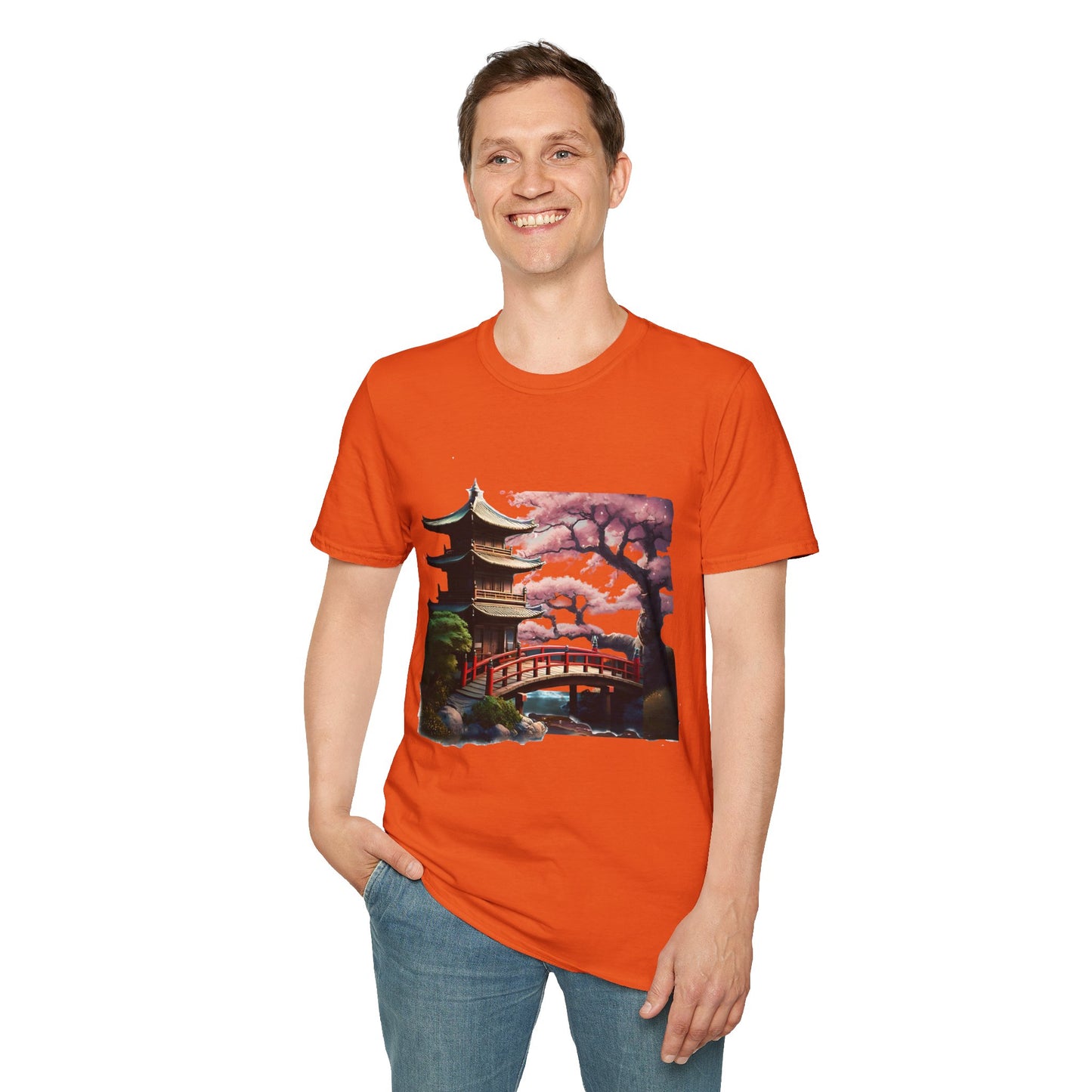 Japanese Landscape Unisex Softstyle T-Shirt