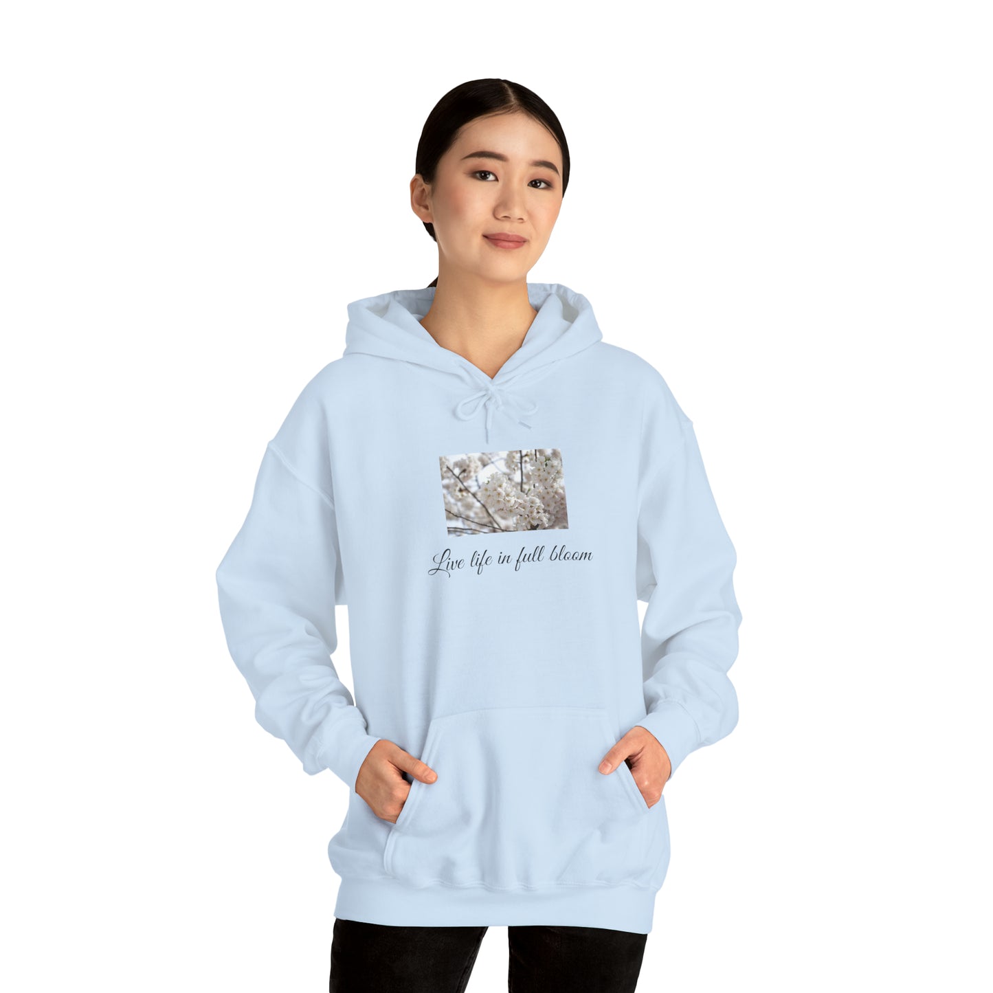 White Flower Unisex Heavy Blend™ Hooded Sweatshirt