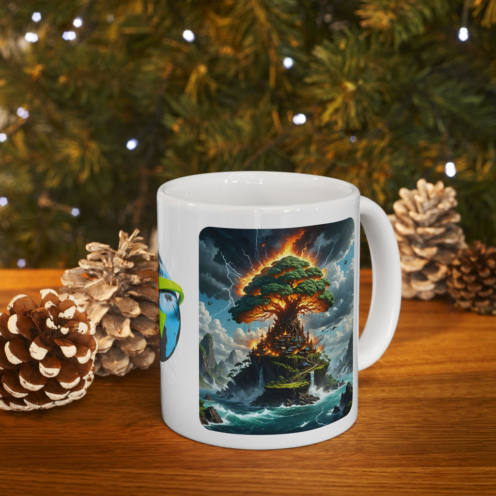 Contrast & Perspective #7 White Ceramic Mug — Time & Chance Daily Cup (11oz, 15oz)