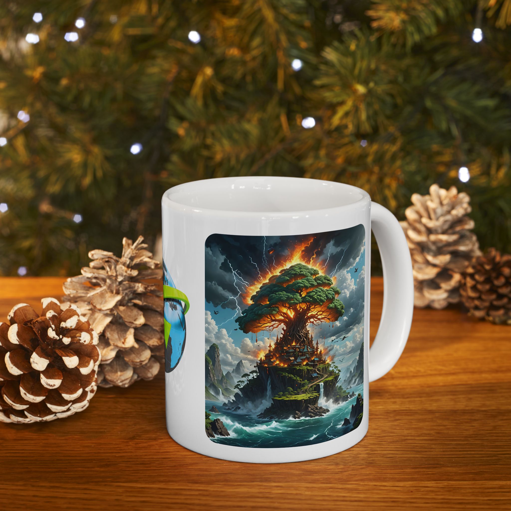 Contrast & Perspective #7 White Ceramic Mug — Time & Chance Daily Cup (11oz, 15oz)
