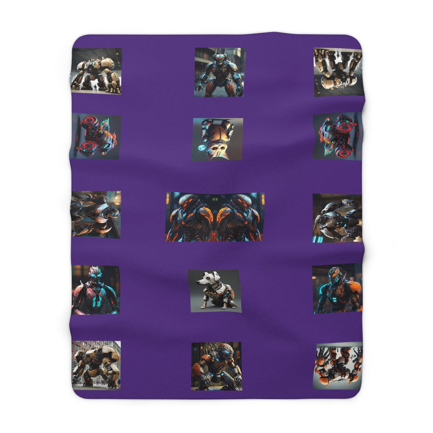 Matiby MEK Purple Sherpa Fleece Blanket