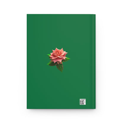 Thorn Rose Hardcover Journal Matte Dark Green