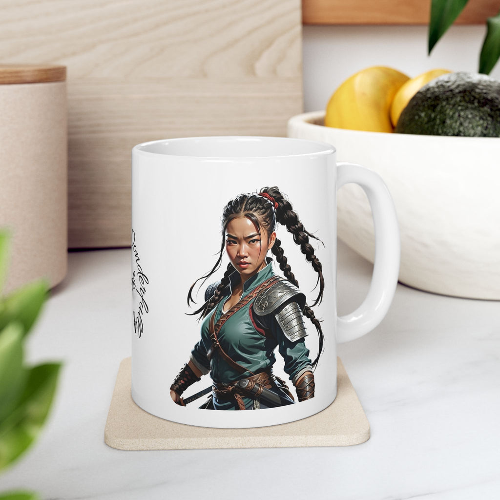 Gentle Woman of Valor #19 White Ceramic Mug - Fearfully & Wonderfully Made Tribute Cup (11oz/15oz)