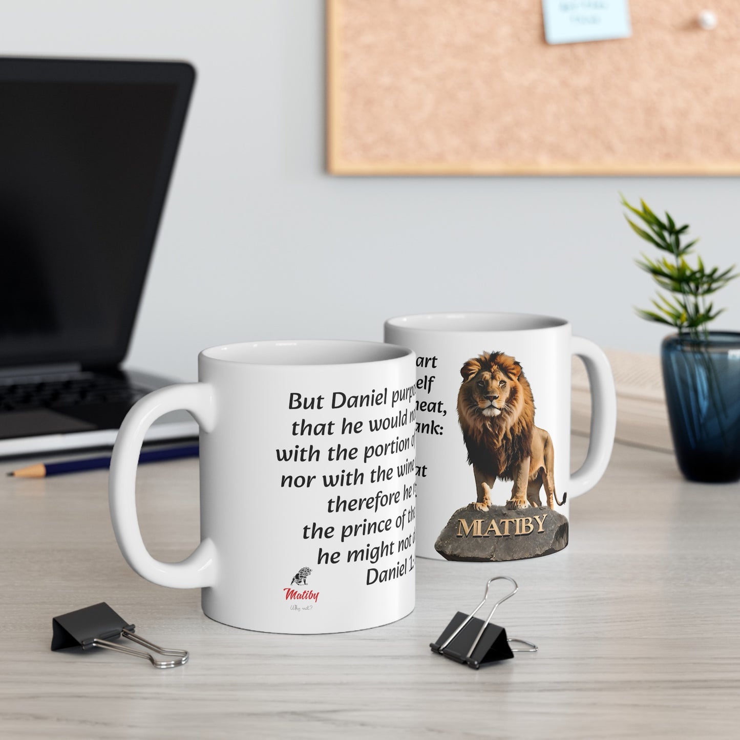 Bible Speaks Daniel 1:8 Ceramic Mug, 11oz