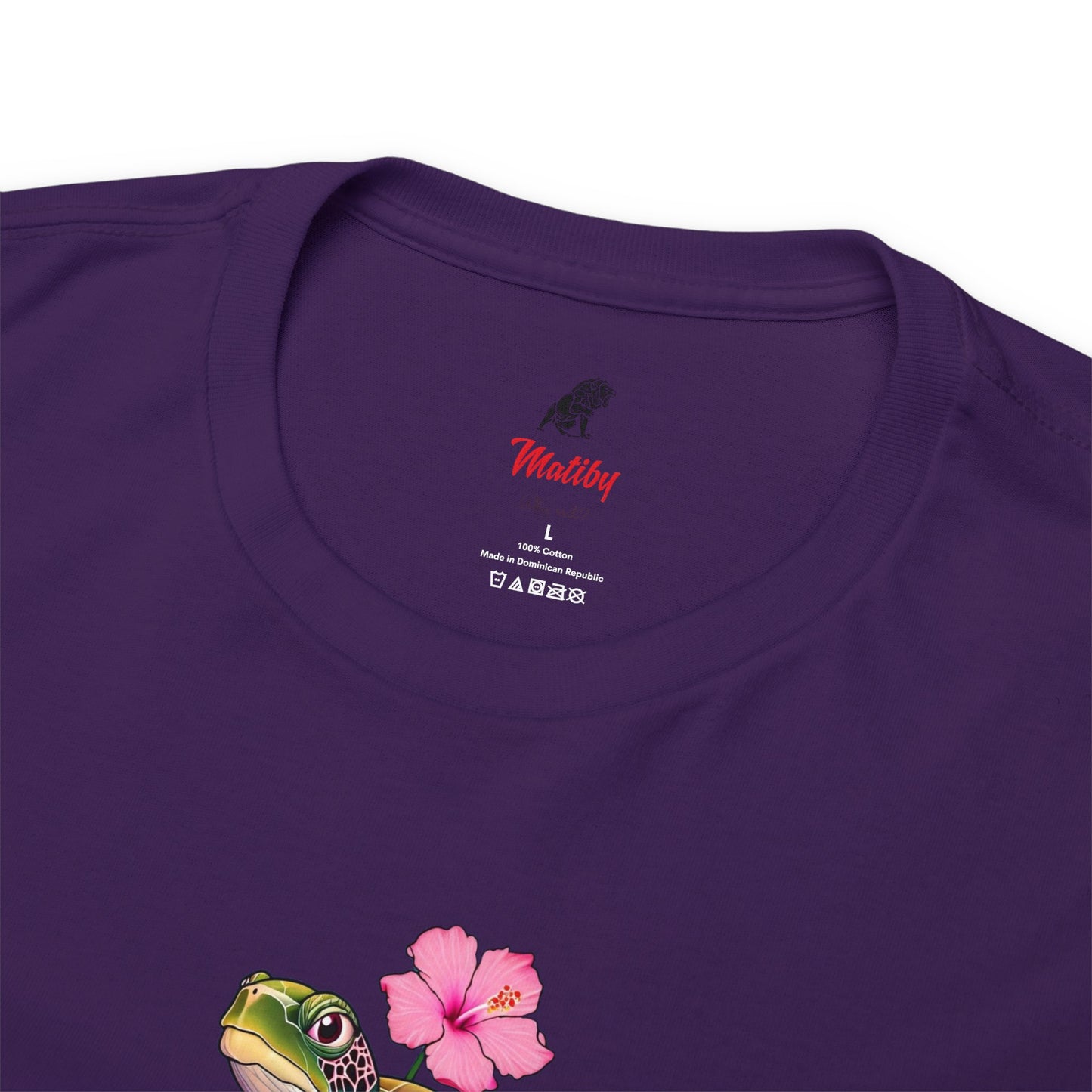 Turtle Flower Unisex Heavy Cotton Tee