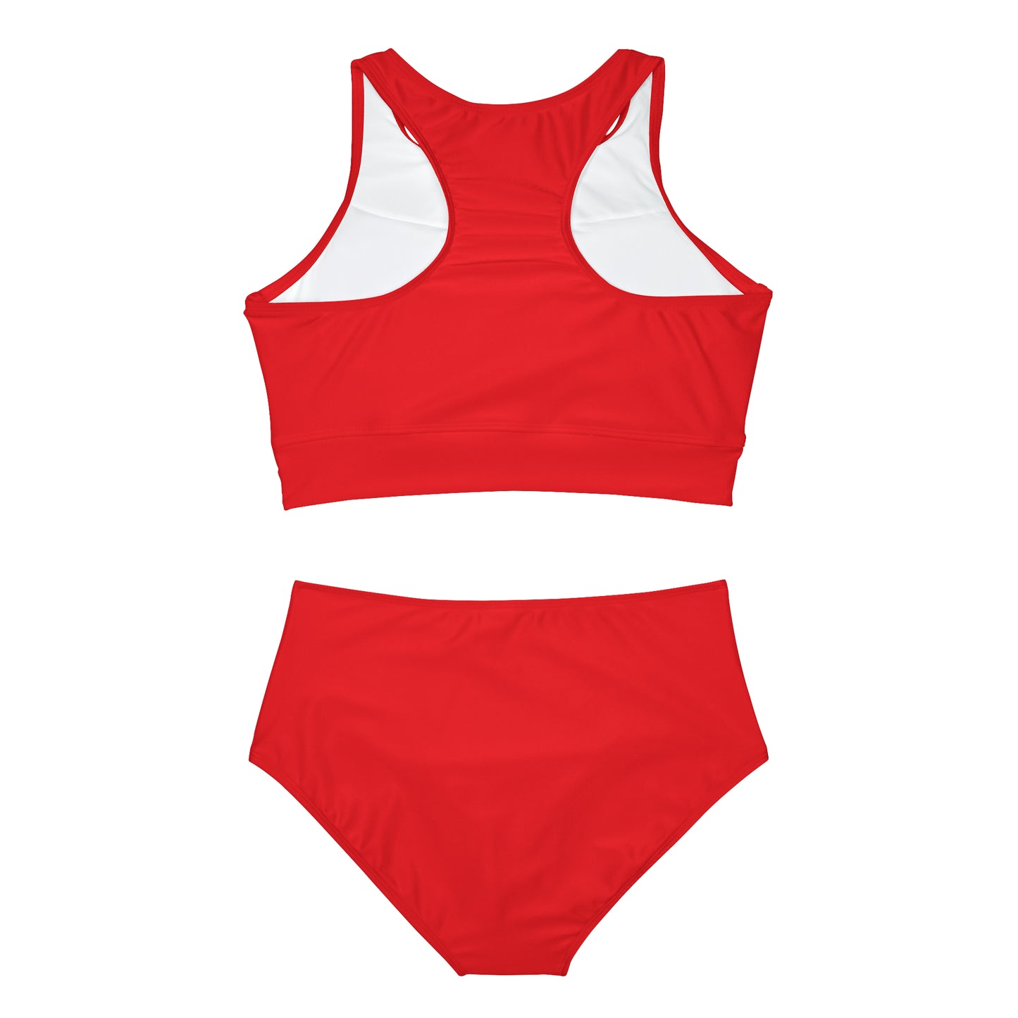 Red Sporty Bikini Set (AOP)